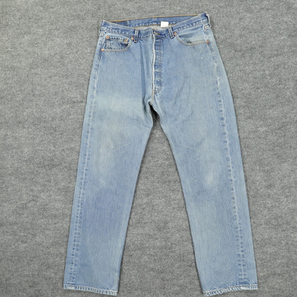 Vintage‎ Levis 501 XX Jeans Men 36x32 Blue Straight Button Fly Classic